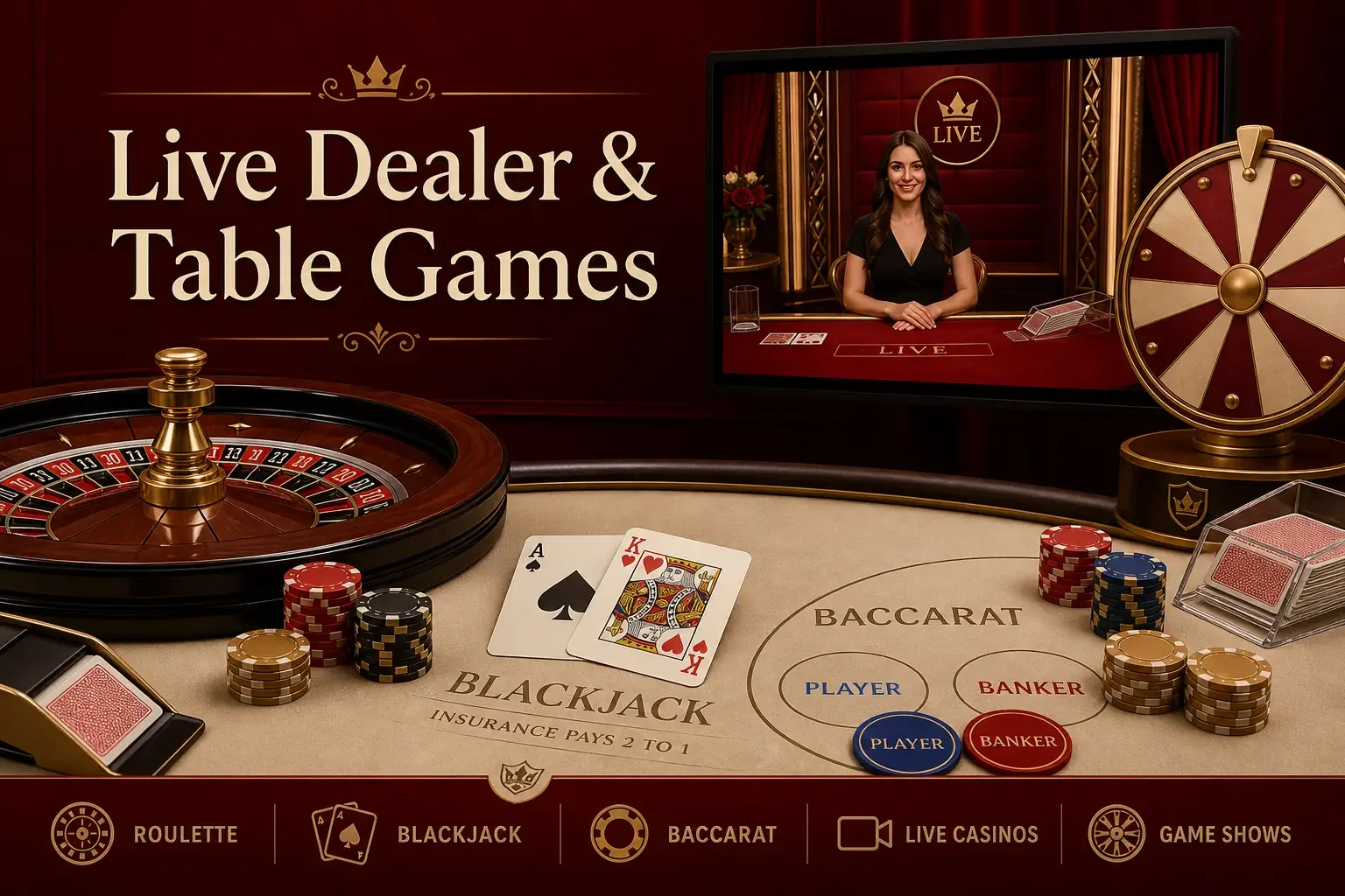 Table Games, Live Casinos & Game Shows