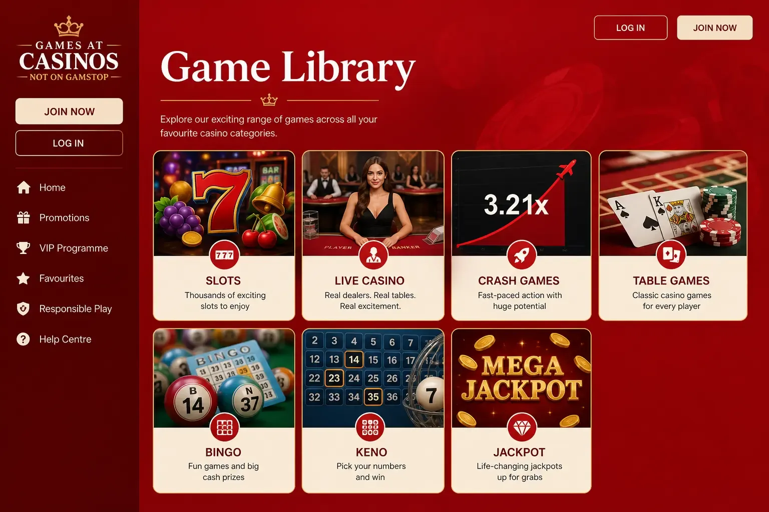 Games at Casinos Not on GamStop